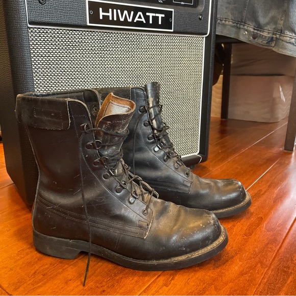 VINTAGE Black Leather Boots from 1986 - Addison Shoe Company - Picture 2 of 7